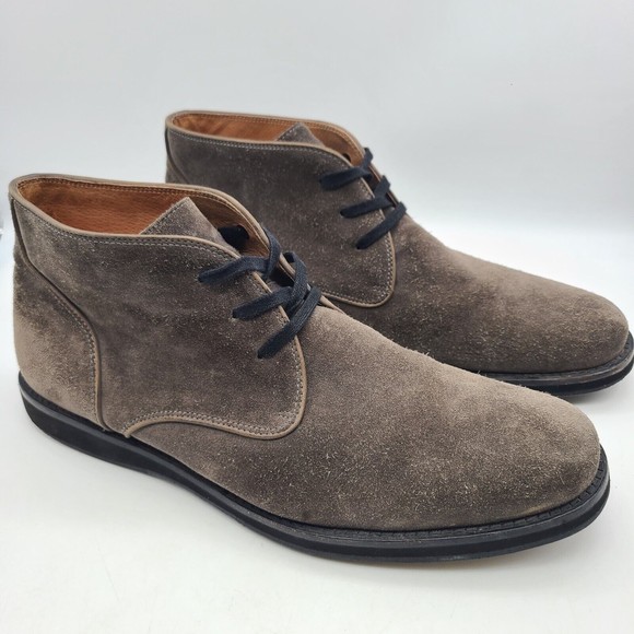 John Varvatos USA BROOKLYN Chukka Boot Suede Shoe Dark Brown Black Men’s US 13 - Picture 3 of 10